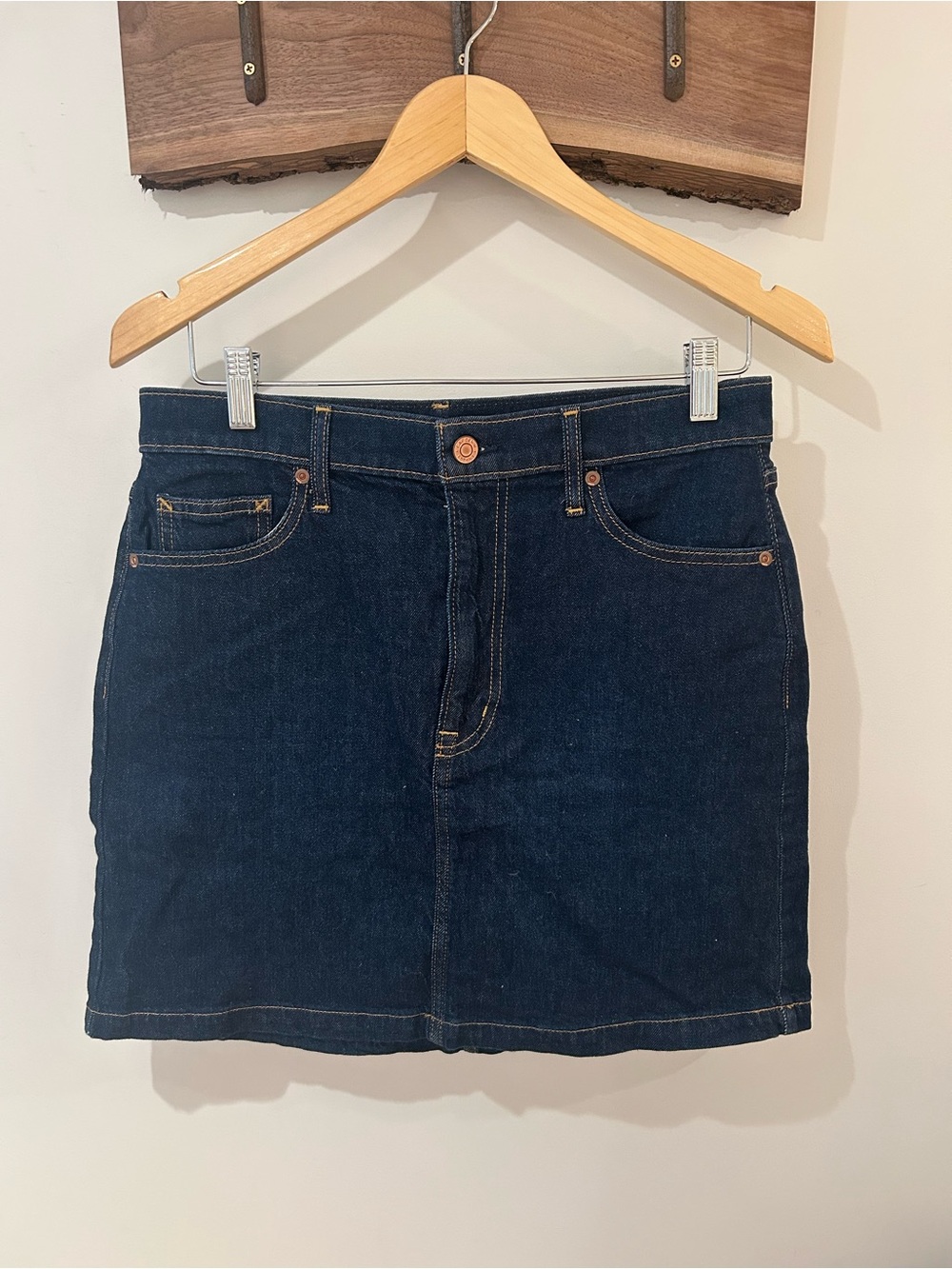 GAP Dark Blue Denim Mid Rise Skirt “Tall”